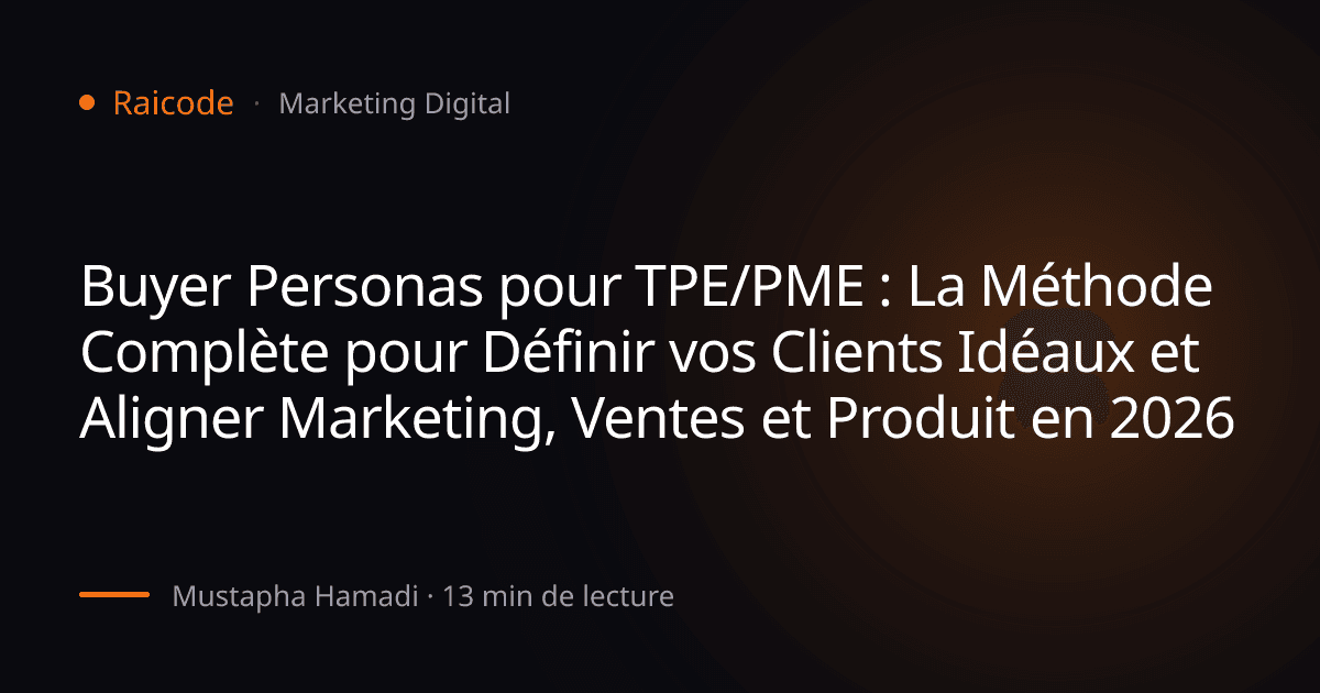 Buyer Personas pour TPE/PME : La Méthode Complète pour Définir vos Clients Idéaux et Aligner Marketing, Ventes et Produit en 2026
