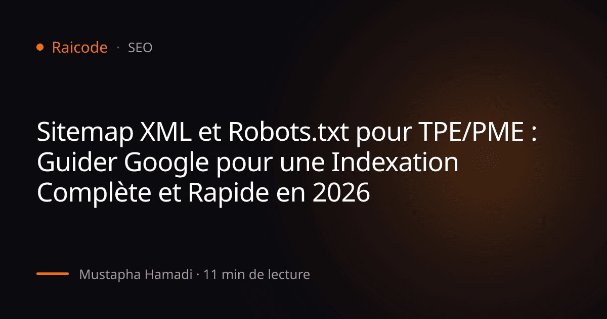 Sitemap XML et Robots.txt pour TPE/PME : Guider Google pour une Indexation Complète et Rapide en 2026