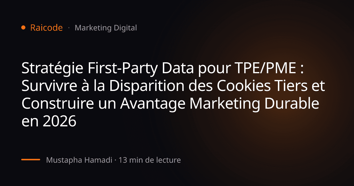 Stratégie First-Party Data pour TPE/PME : Survivre à la Disparition des Cookies Tiers et Construire un Avantage Marketing Durable en 2026
