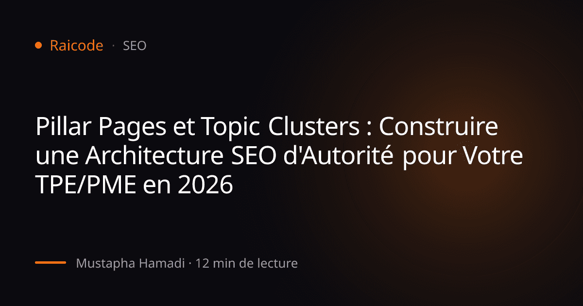 Pillar Pages et Topic Clusters : Construire une Architecture SEO d'Autorité pour Votre TPE/PME en 2026
